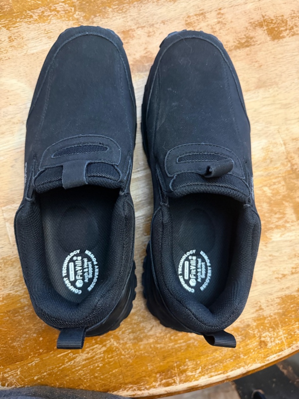 FitVille Outdoor Wide Mens Slip on Hiking Shoes 9.5W